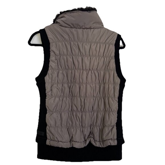 Calvin Klein Performance Puffer Vest Women's Size M Beige Tan Black Jacket - Picture 6 of 10